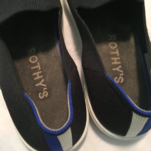 Rothy's Womens Size 7.5 Black Slip on Comfort Shoe Washable - Picture 5 of 12